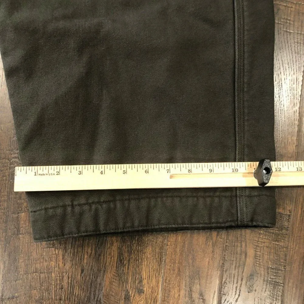 Duluth Trading Co Size 48x30 (45x22.5) Fire Hose Canvas Pants HEAVY Fleece Lined